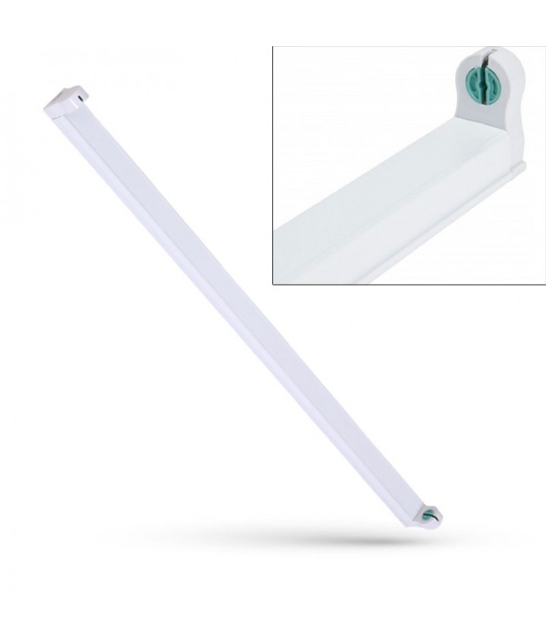 Regleta de 1 x 18W,202 ZIP 48 1x18, L 1200 mm, sin los tubos